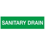 ANSI Pipe Markers Sanitary Drain - Pk/10